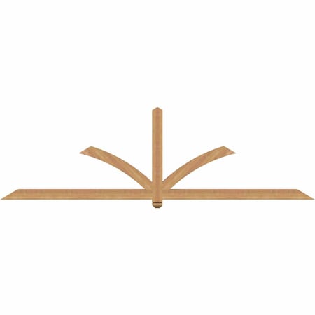Ekena Millwork Redmond Timber Gable Bracket, Western Red Cedar, 108"W x 31 1/2"H x 3 1/2"D x 3 1/2"F, 7/12 Pitch GBW108X31X0404RED00SWR